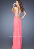 Picture of: Strapless Long Prom Dress with Beaded Trim on the Bodice in Pink, Style: 19731, Detail Picture 2