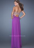 Picture of: Strapless Long Prom Dress with Beaded Trim on the Bodice in Purple, Style: 19731, Detail Picture 4