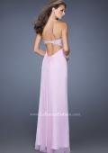 Picture of: Long Strapless Chiffon Prom Dress with Embellished Bodice in Pink, Style: 19740, Back Picture