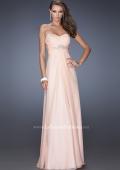 Picture of: Long Strapless Chiffon Prom Gown with Beaded Embroidery in Orange, Style: 19759, Main Picture