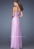 Picture of: Long Strapless Chiffon Prom Gown with Beaded Embroidery in Purple, Style: 19759, Back Picture