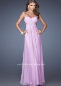 Picture of: Long Strapless Chiffon Prom Gown with Beaded Embroidery in Purple, Style: 19759, Detail Picture 1