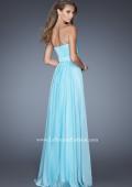 Picture of: Sweetheart Strapless Chiffon Prom Gown with Beaded Belt in Blue, Style: 19760, Back Picture