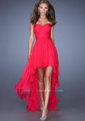 Picture of: High Low Sweetheart Strapless Chiffon Prom Dress in Pink, Style: 19791, Main Picture