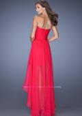 Picture of: High Low Sweetheart Strapless Chiffon Prom Dress in Pink, Style: 19791, Back Picture