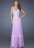 Picture of: Long Chiffon Prom Gown with Stones and Lace in Purple, Style: 19801, Main Picture