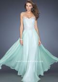 Picture of: Long Chiffon Prom Gown with Stones and Lace in Green, Style: 19801, Detail Picture 2