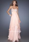 Picture of: Empire Waist Chiffon Gown with Tiered Layered Skirt in Pink, Style: 19831, Main Picture