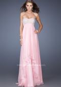 Picture of: Empire Waist Chiffon Gown with Tiered Layered Skirt in Pink, Style: 19831, Detail Picture 2
