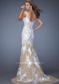 Picture of: Mermaid Style Prom Dress with Thin Straps and Train in White, Style: 19835, Back Picture
