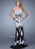 Picture of: Mermaid Style Prom Dress with Thin Straps and Train in White, Style: 19835, Detail Picture 3