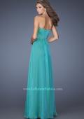 Picture of: A-line Prom Dress with Pleated Bodice and Rhinestones in Blue, Style: 19837, Back Picture