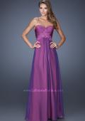 Picture of: A-line Prom Dress with Pleated Bodice and Rhinestones in Purple, Style: 19837, Detail Picture 1