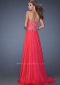 Picture of: Long Sweetheart Neckline Prom Gown with Rhinestones in Pink, Style: 19856, Back Picture
