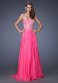 Picture of: Long Sweetheart Neckline Prom Gown with Rhinestones in Pink, Style: 19856, Detail Picture 1