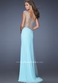 Picture of: Long Prom Dress with Jewel and Beaded Embellishments in Blue, Style: 19867, Detail Picture 2