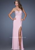 Picture of: Strapless Jersey Prom Dress with Low V Back in Pink, Style: 19869, Main Picture