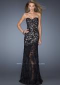 Picture of: Lace Prom Gown with Sheer Lace Skirt in Black, Style: 19873, Detail Picture 1