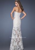Picture of: Lace Prom Gown with Sheer Lace Skirt in White, Style: 19873, Detail Picture 3