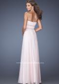 Picture of: Long Strapless Prom Dress with Rhinestone Belts in Pink, Style: 19875, Back Picture