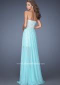 Picture of: Strapless Lace Mini Dress with Detachable Chiffon Skirt in Blue, Style: 19885, Back Picture