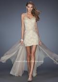 Picture of: Strapless Lace Mini Dress with Detachable Chiffon Skirt in Nude, Style: 19885, Detail Picture 2