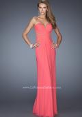 Picture of: Strapless Prom Dress with Jeweled Lace Cut Outs in Pink, Style: 19889, Detail Picture 2