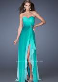 Picture of: Ombre Chiffon Prom Dress with Open Back and Slit in Green, Style: 19894, Main Picture