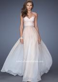 Picture of: Long Ombre Prom Dress with Twisted Gathered Bodice in Nude, Style: 19897, Main Picture