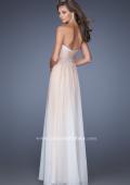 Picture of: Long Ombre Prom Dress with Twisted Gathered Bodice in Nude, Style: 19897, Back Picture