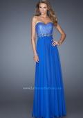 Picture of: Sweetheart Neckline Prom Gown with Sequins and Pearls in Blue, Style: 19898, Detail Picture 1