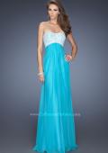 Picture of: Strapless Empire Waist Prom Dress with Pearl Lining in Blue, Style: 19902, Main Picture