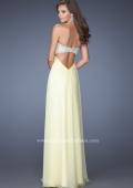 Picture of: Strapless Empire Waist Prom Dress with Pearl Lining in Yellow, Style: 19902, Back Picture
