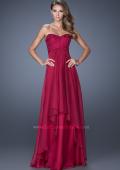 Picture of: Long Strapless Prom Dress with Tiered Chiffon Skirt in Pink, Style: 19925, Detail Picture 1