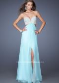 Picture of: Embellished Long Prom Dress with Center Slit in Blue, Style: 19927, Main Picture