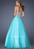 Picture of: Ball Gown with Full Tulle Skirt and Sweetheart Neckline in Blue, Style: 19940, Back Picture
