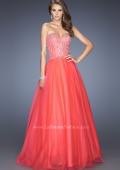 Picture of: Ball Gown with Full Tulle Skirt and Sweetheart Neckline in Orange, Style: 19940, Detail Picture 1
