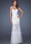 Picture of: Sweetheart Trumpet Gown with Sheer Lace Skirt in White, Style: 19963, Main Picture
