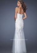 Picture of: Sweetheart Trumpet Gown with Sheer Lace Skirt in White, Style: 19963, Back Picture