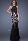 Picture of: Mermaid Style Prom Dress with Halter Neckline and Stones in Black, Style: 19974, Main Picture