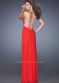 Picture of: Net Jersey Dress with Pleated Bodice and Open Back in Red, Style: 19975, Main Picture