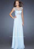 Picture of: Sweetheart Gown with Empire waist and Pearl Detailing in Blue, Style: 19977, Detail Picture 1