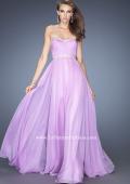Picture of: Long Chiffon Prom Gown with iridescent stones and pearls in Purple, Style: 19987, Detail Picture 2