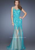 Picture of: Mermaid Style Prom Dress with Boat Neck and Lace in Blue, Style: 19991, Detail Picture 1
