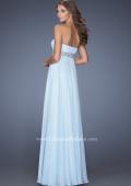 Picture of: Ling Empire Waist Prom Dress with Pleated Bodice in Blue, Style: 19996, Back Picture