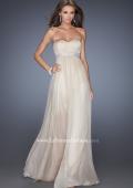 Picture of: Ling Empire Waist Prom Dress with Pleated Bodice in Nude, Style: 19996, Detail Picture 2