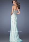 Picture of: Fully Beaded Gown with Sweetheart Neckline in Green, Style: 20017, Back Picture