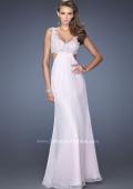 Picture of: Sparkling Lace Bodice Prom Dress with Open Lower Back in Pink, Style: 20022, Main Picture