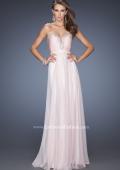 Picture of: Long Vintage Inspired Prom Gown with Beads and Jewels in Pink, Style: 20027, Detail Picture 1