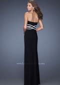 Picture of: Simple Jersey Prom Dress with Thigh High Slit in Black, Style: 20030, Back Picture